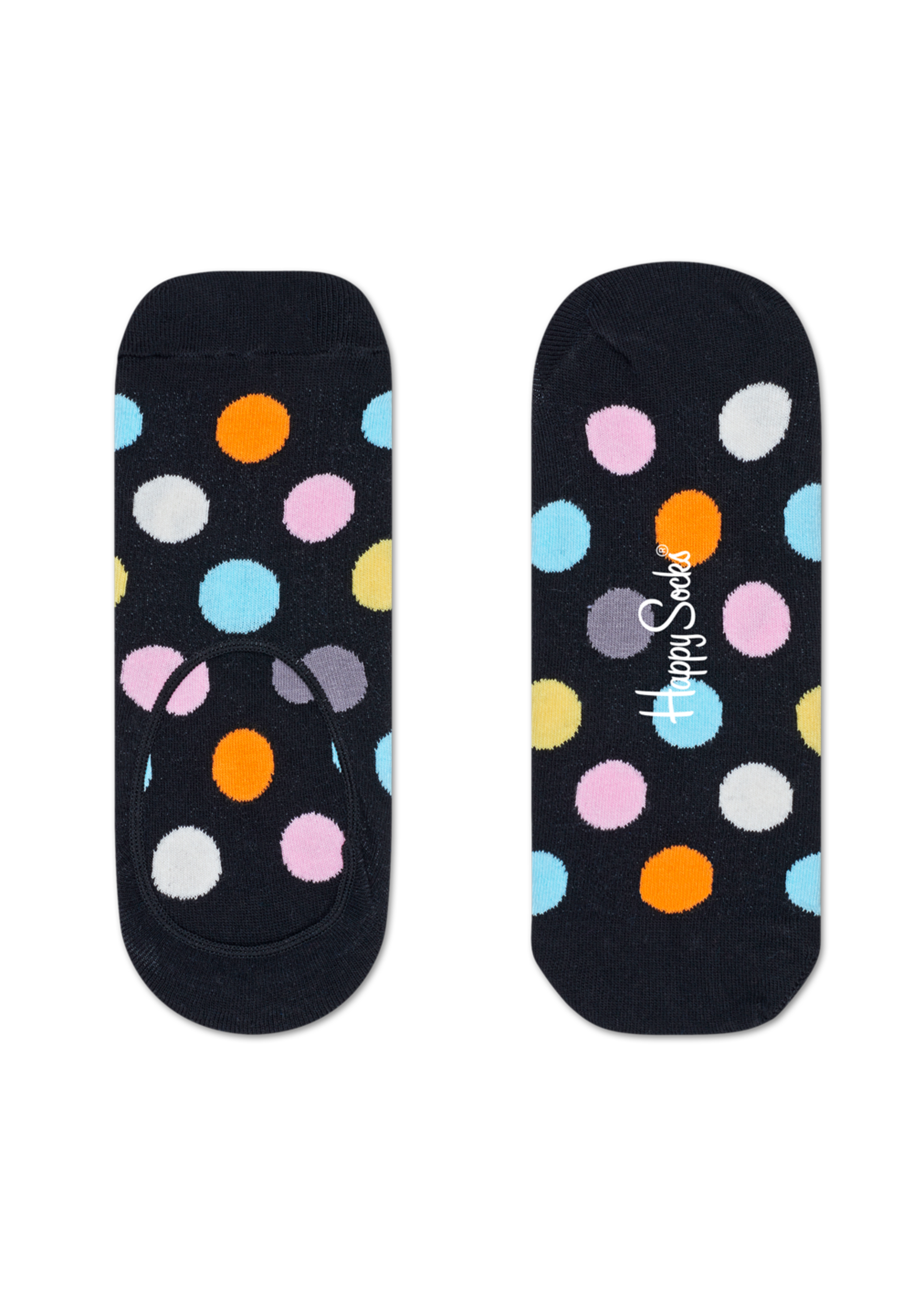 Happy Socks Big Dot Liner - Black,Blue,Orange,Purple,Yellow - Unisex