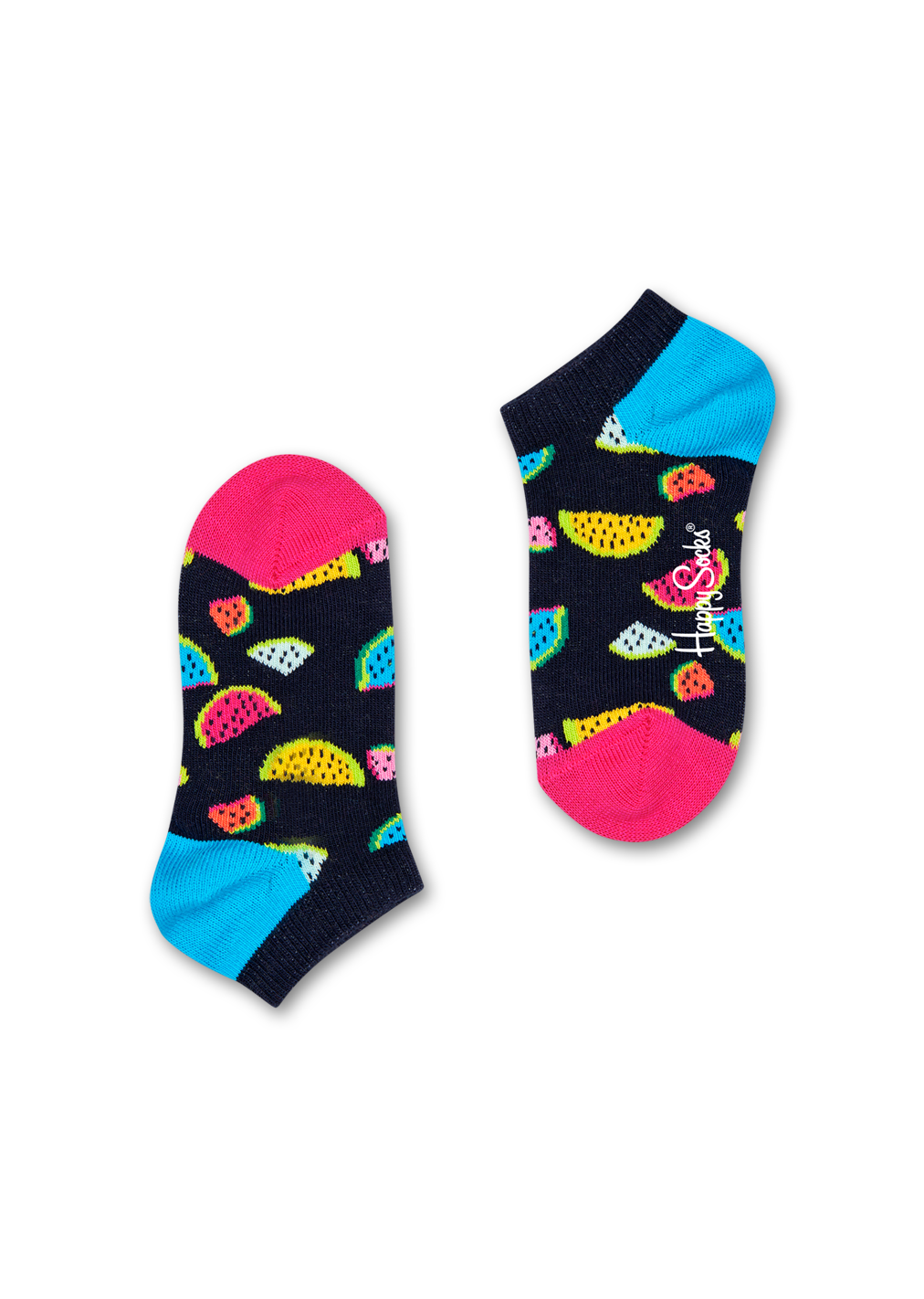 Happy Socks Kids Watermelon Low Sock - Black,Blue,Pink,Yellow - Kids