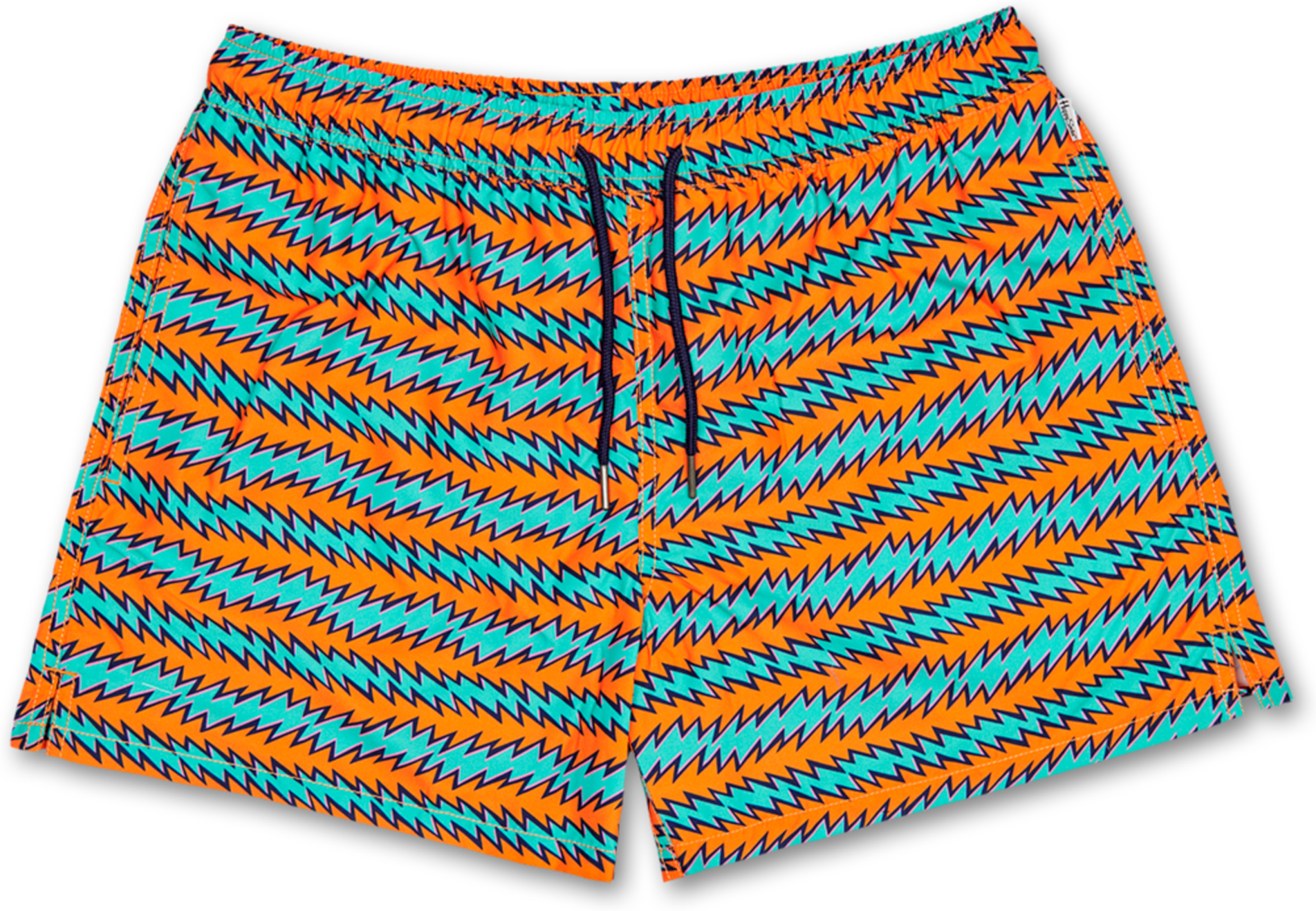 Happy Socks Rock n Roll Stripe Swim Shorts - Blue,Green,Orange - Men