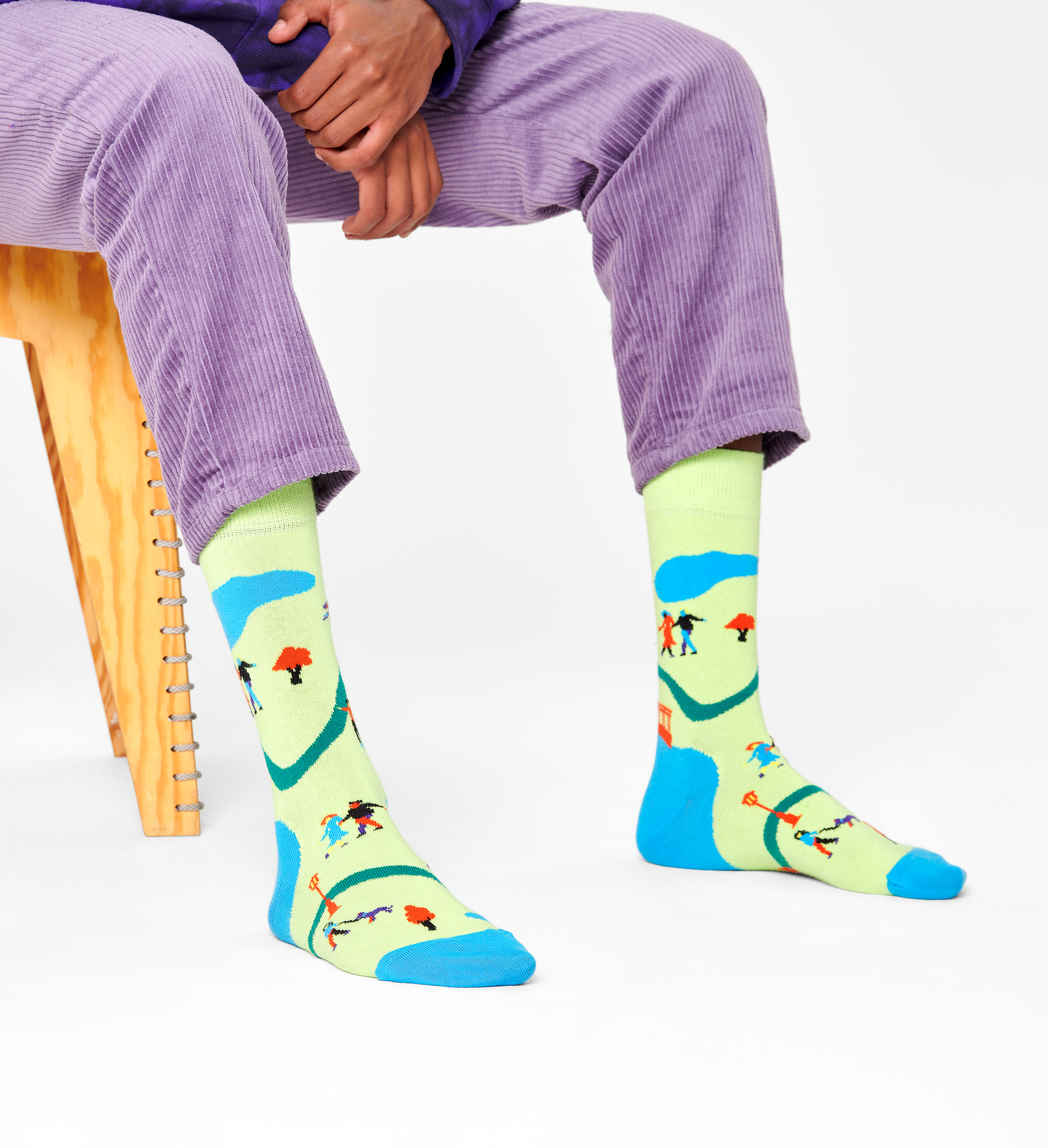 Happy Socks Walk In The Park Sock - Green - Unisex