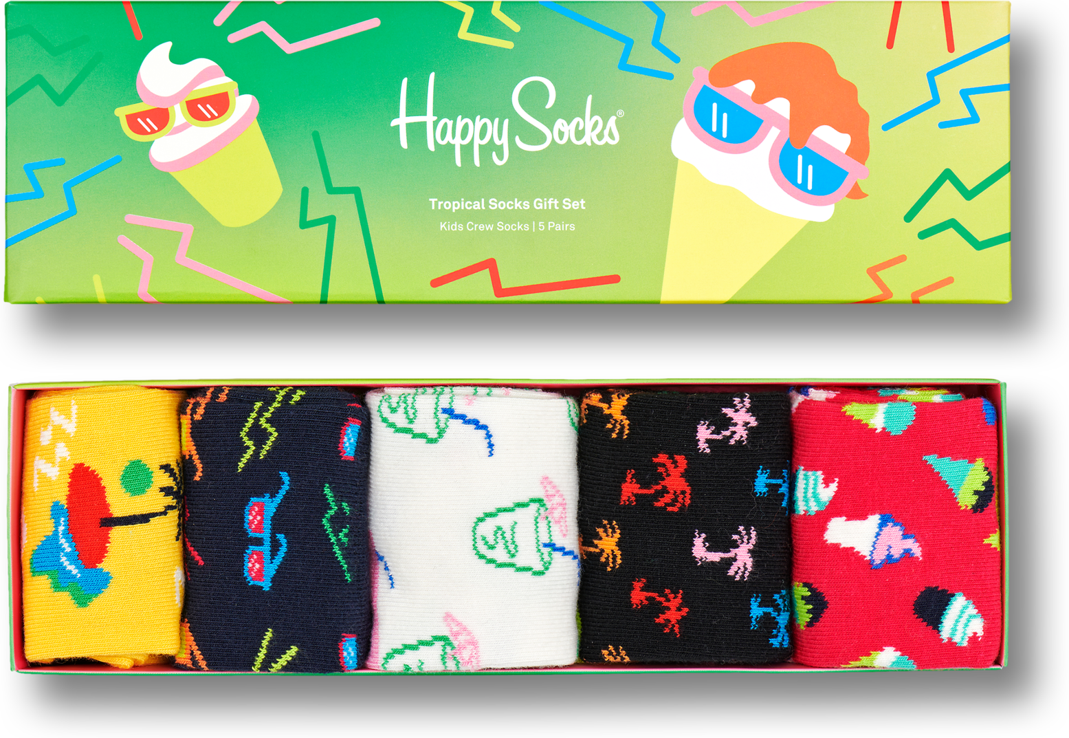 Happy Socks Tropical Socks Gift Set 5-Pack - Kids