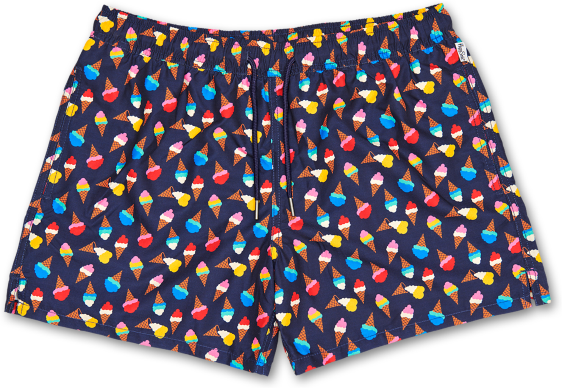 Happy Socks Ice Cream Swim Shorts - Blue,Brown,Pink,Red,Yellow - Men