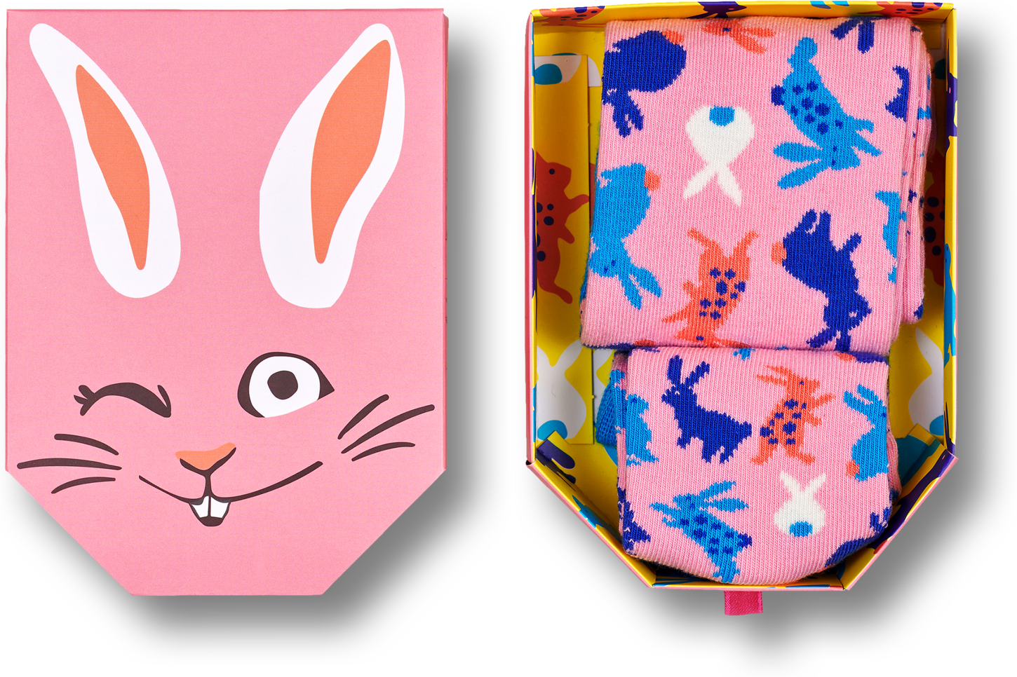 Happy Socks Mini & Me Bunny Gift Set - Pink - Kids