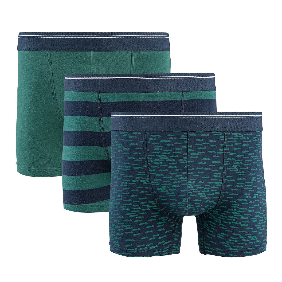 LA REDOUTE COLLECTIONS Lot de 3 boxers en coton biologique