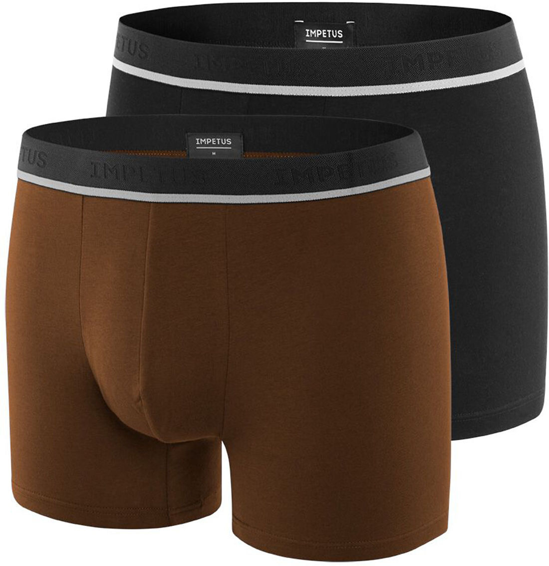 IMPETUS Lot de 2 boxers unis coton stretch