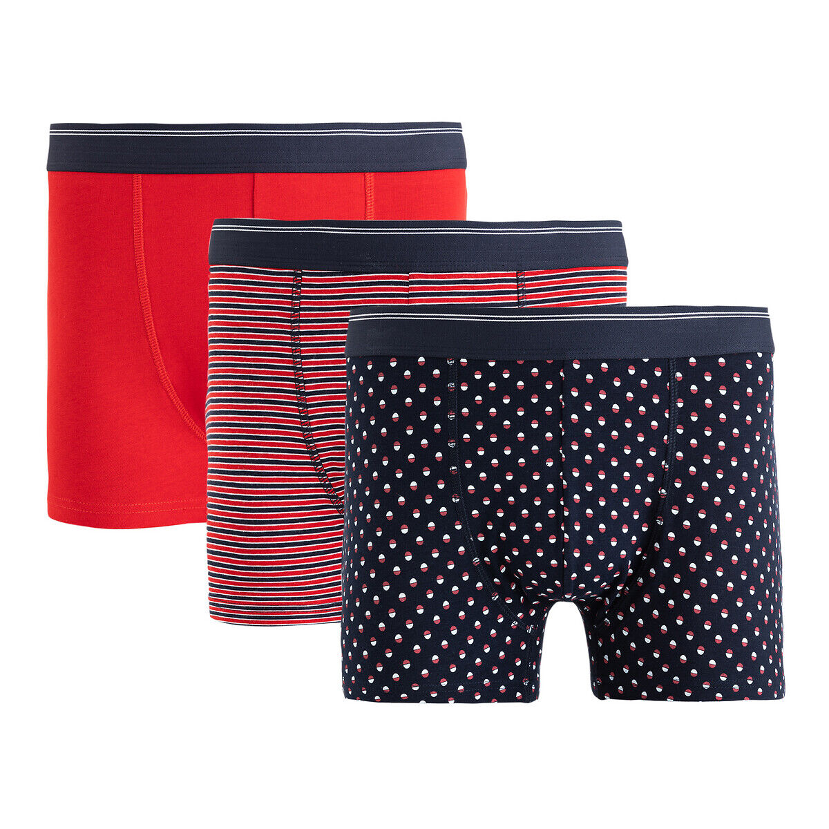 LA REDOUTE COLLECTIONS Lot de 3 boxers coton bio