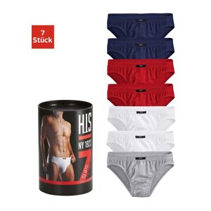 H.I.S Slip »Unterhosen für Herren«, (Packung, 7 St.), aus Baumwoll-Mix marine, rot, weiss, grau-meliert  4