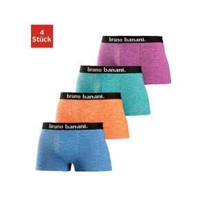 Bruno Banani Boxershorts, (Packung, 4 St.), in Hipster-Form uni oder gemustert blau, orange, türkis, lila  M