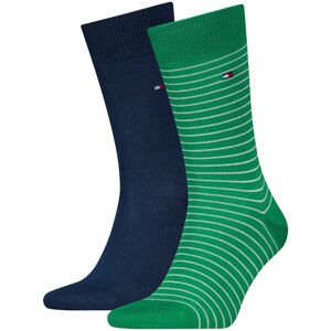 Tommy Hilfiger Basicsocken, (2 Paar), mit kleinem Flag-Label seitlich olympic green-blue  39-42