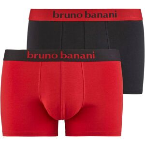 Bruno Banani Boxershorts »FLOWING«, (2er-Pack), mit kontrastfarbenem Bündchen rosenrot-sz  L