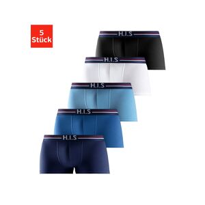 H.I.S Boxershorts, (Packung, 5 St.), in Hipster-Form mit Streifen und... navy, blau, hellblau, weiss, schwarz  L (6)