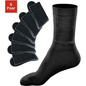 Go in Tennissocken, (Packung, 6 Paar), mit geripptem Schaft schwarz  35-38