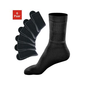 Go in Tennissocken, (Set, 6 Paar), mit geripptem Schaft schwarz  23-26