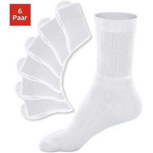 Go in Tennissocken, (Packung, 6 Paar), mit geripptem Schaft weiss  43-46