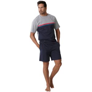 le jogger® Shorty, (2 tlg., 1 Stück), mit Colorblock grau-meliert-navy  44/46