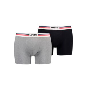 Levi's® Boxershorts, (Packung, 2 St.), LEVIS MEN PLACED SPRTSWR LOGO BOXER... middle grey melange  S
