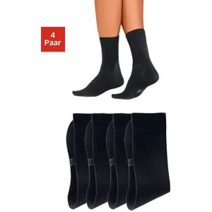 H.I.S Basicsocken, (4 Paar), mit hohem Baumwollanteil schwarz  39-42