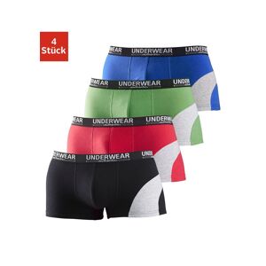 AUTHENTIC UNDERWEAR Boxershorts, (Packung, 4 St.), in Hipster-Form mit... schwarz, rot, grün, blau  7 (XL)