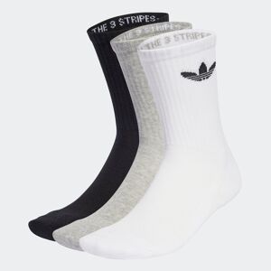 Adidas Originals Sportsocken »TREFOIL CUSHION CREW SOCKEN, 3 PAAR«, (3 Paar) White / Medium Grey Heather / Black  XL (46/48)