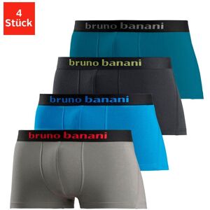 Bruno Banani Boxershorts, (Packung, 4 St.), in Hipster-Form mit Logo Webbund grau, türkis, schwarz, petrol  S