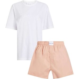 Calvin Klein Underwear Pyjama »S/S SHORT SET«, (Set, 2 tlg.), mit... WHITE TOP_SUBTLE BLOOM BOTTOM Größe XS (34)