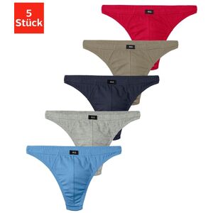 H.I.S String »Herren Unterhose«, (Packung, 5 St.), in Baumwollstretch-Qualität rot, blau, marine, khaki, grau-meliert Größe 6 (L)