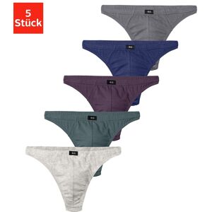 H.I.S String »Herren Unterhose«, (Packung, 5 St.), in Baumwollstretch-Qualität grau-meliert, blau-grün, aubergine, blau, anthrazit Größe 5