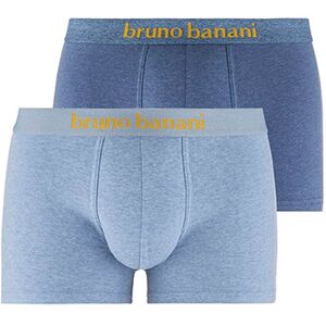 Bruno Banani Boxershorts »Short 2Pack Denim Fun«, (Packung, 2 St.), Meliert dark denim melange/denim melange Größe M