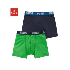 Puma Boxer, (Packung, 2 St.), aus elastischer Baumwolle für Jungen marine, grün Größe 134/140