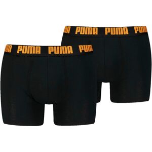 Puma Boxer »EVERYDAY BASIC«, (2 St.), Trunk mit Logobund black-orange Größe L