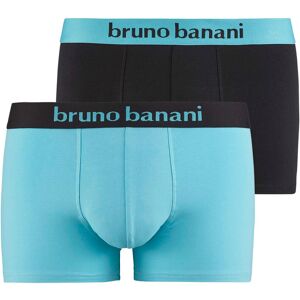 Bruno Banani Boxershorts »FLOWING«, (2er-Pack), mit kontrastfarbenem Bündchen eisblau-sz Größe S