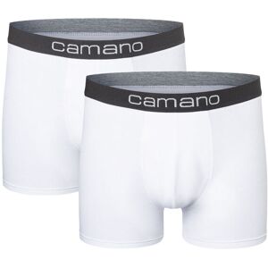 Camano Boxershorts, (2er Pack), mit elastischem Logobund white Größe XL