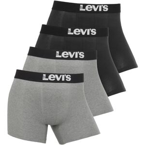 Levi's® Boxershorts »Men Solid Logo Boxer 4er Pack«, (Packung, 4 St.),... grau/schwarz Größe S (4)