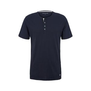 TOM TAILOR Herren Pyjama T-Shirt, blau, Logo Print, Gr. 54/XL