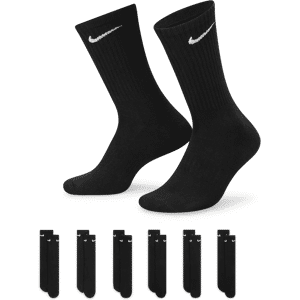 Nike Everyday CushionedCrew-Trainingssocken (6 Paar) - Schwarz - 34-38