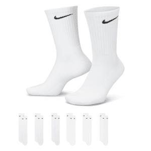 Nike Everyday CushionedCrew-Trainingssocken (6 Paar) - Weiß - 38-42