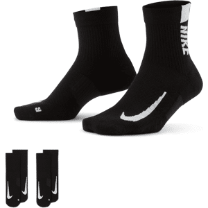 Nike MultiplierLauf-Knöchelsocken (2 Paar) - Schwarz - 46-50