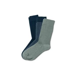 Tchibo - 3 Paar Socken - Dunkelblau/Gemustert - Gr.: 44-46 Baumwolle 1x 44-46 male