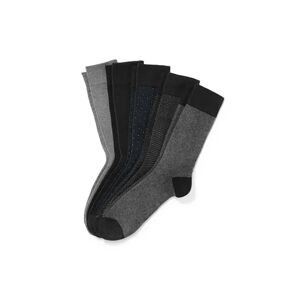 Tchibo - 5 Paar Socken - Anthrazit/Gestreift - Gr.: 41-43 Baumwolle 1x 41-43 male