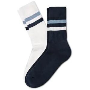 Tchibo - 2 Paar Rippstrick-Socken - Dunkelblau - Gr.: 39-42 Baumwolle 1x 39-42 male