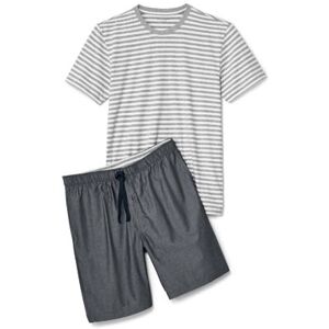 Tchibo - Shorty-Pyjama mit gewebter Hose - Dunkelblau/Gestreift - 100% Baumwolle - Gr.: XXL Baumwolle  XXL male