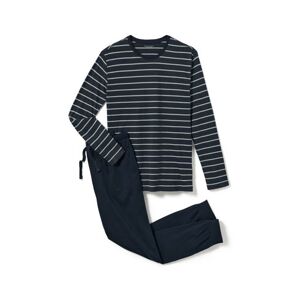 Tchibo - Pyjama - Dunkelblau/Gestreift - 100% Baumwolle - Gr.: XL Baumwolle  XL male