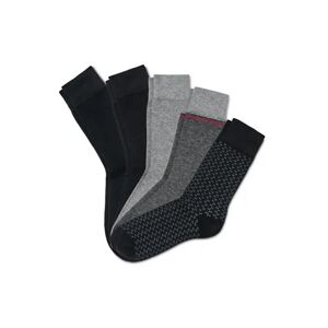 Tchibo - 5 Paar Socken - Schwarz/Gestreift - Gr.: 41-43 Baumwolle 2x 41-43 male