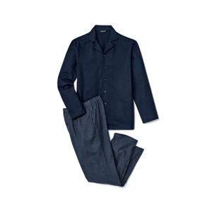 Tchibo - Flanell-Pyjama - Dunkelblau/Gestreift - 100% Baumwolle - Gr.: S Baumwolle  S male