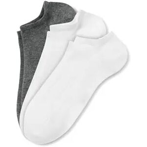 Tchibo - 3 Paar Sneakersocken - Weiss/Meliert - Gr.: 44-46 Baumwolle 2x 44-46 male