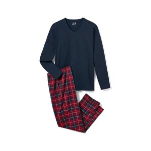 Tchibo - Pyjama - Weiss/Kariert - 100% Baumwolle - Gr.: L Baumwolle  L male