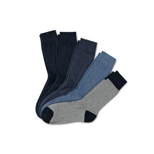 Tchibo - 5 Paar Socken - Dunkelblau/Meliert - Gr.: 41-43 Baumwolle 2x 41-43 male
