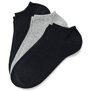 Tchibo - 3 Paar Sneakersocken - Schwarz/Meliert - Gr.: 41-43 Baumwolle 2x 41-43 male