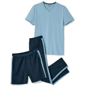 Tchibo - 3-teiliges Pyjama-Set - Dunkelblau - 100% Baumwolle - Gr.: XL Baumwolle  XL male