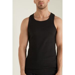 Tezenis Tank Top aus Feinripp-Baumwolle Mann Schwarz Größe XXL